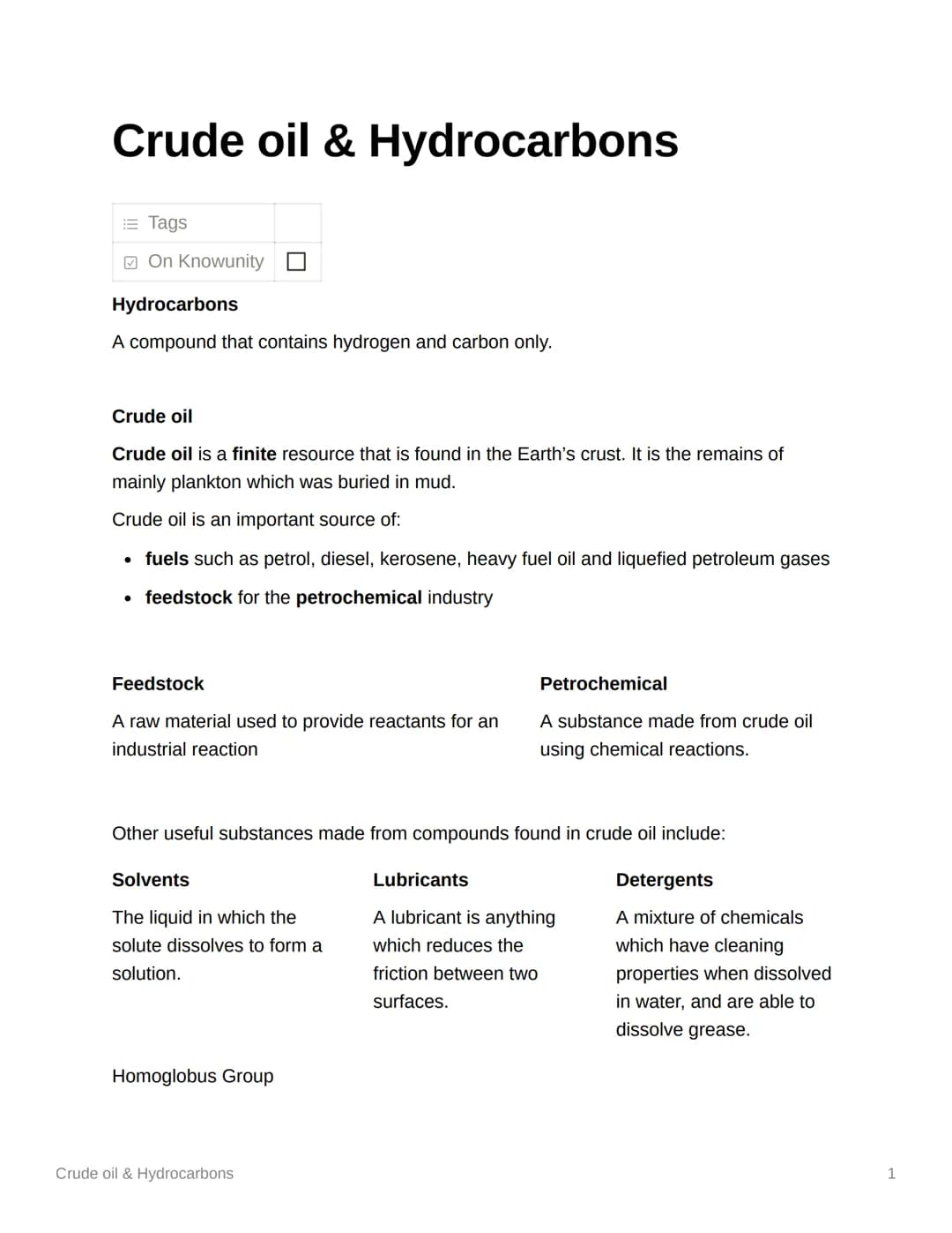 Crude oil & Hydrocarbons
Tags
On Knowunity
Hydrocarbons
A compound that contains hydrogen and carbon only.
Crude oil
Crude oil is a finite r