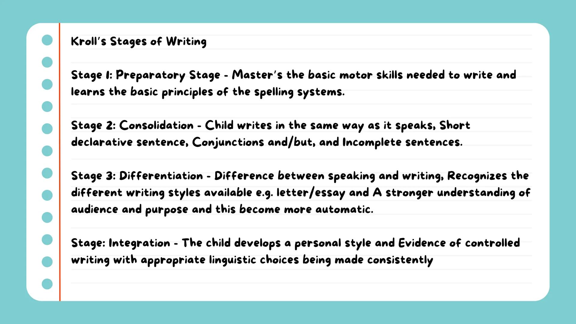# AQA - A-Level Eng
Lang

# CLA

Literacy --- OCR Start ---
Vygotsky
Social Constructivist View
This view sees teachers acting as the More K