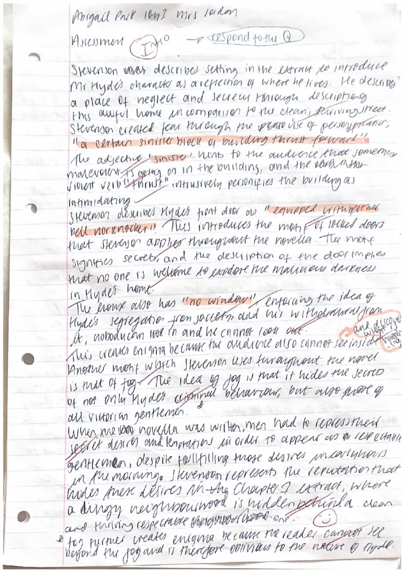 Plan
• How duality is presented in the extract
• HOW I+Hi home repects, their character, 048 Hersen
6
The theme of foy outside of the extrac