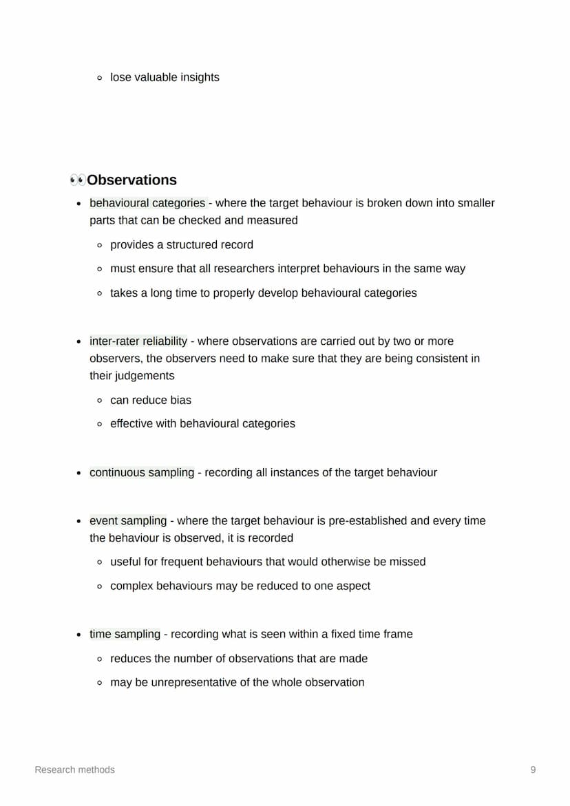 Research methods
Key terms
• extraneous variables - variables that may have an effect on the DV if not
controlled
• confounding variables - 