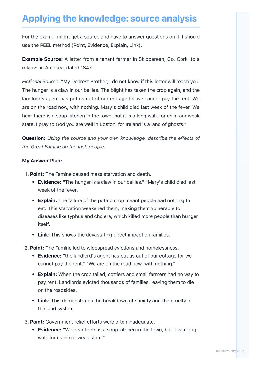 # The Great Famine (An Gorta
Mór)

## Introduction to the Great Famine

The Great Famine, or An Gorta Mór (The Great Hunger), was a period o