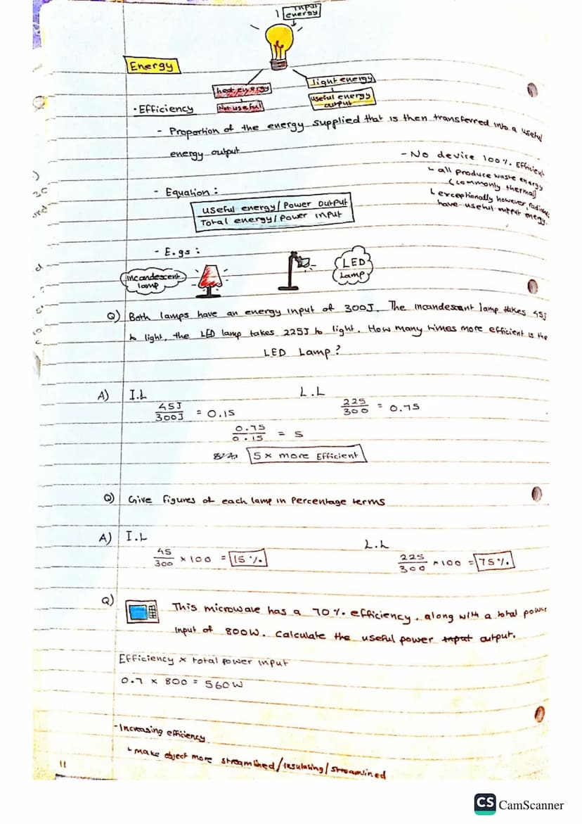 Energy
Energy Stores 3 systems
O Energy Stores:
Energy is never created nor destroyed, only transferred
• Thermal
•Elastic
-
Energy Stores &