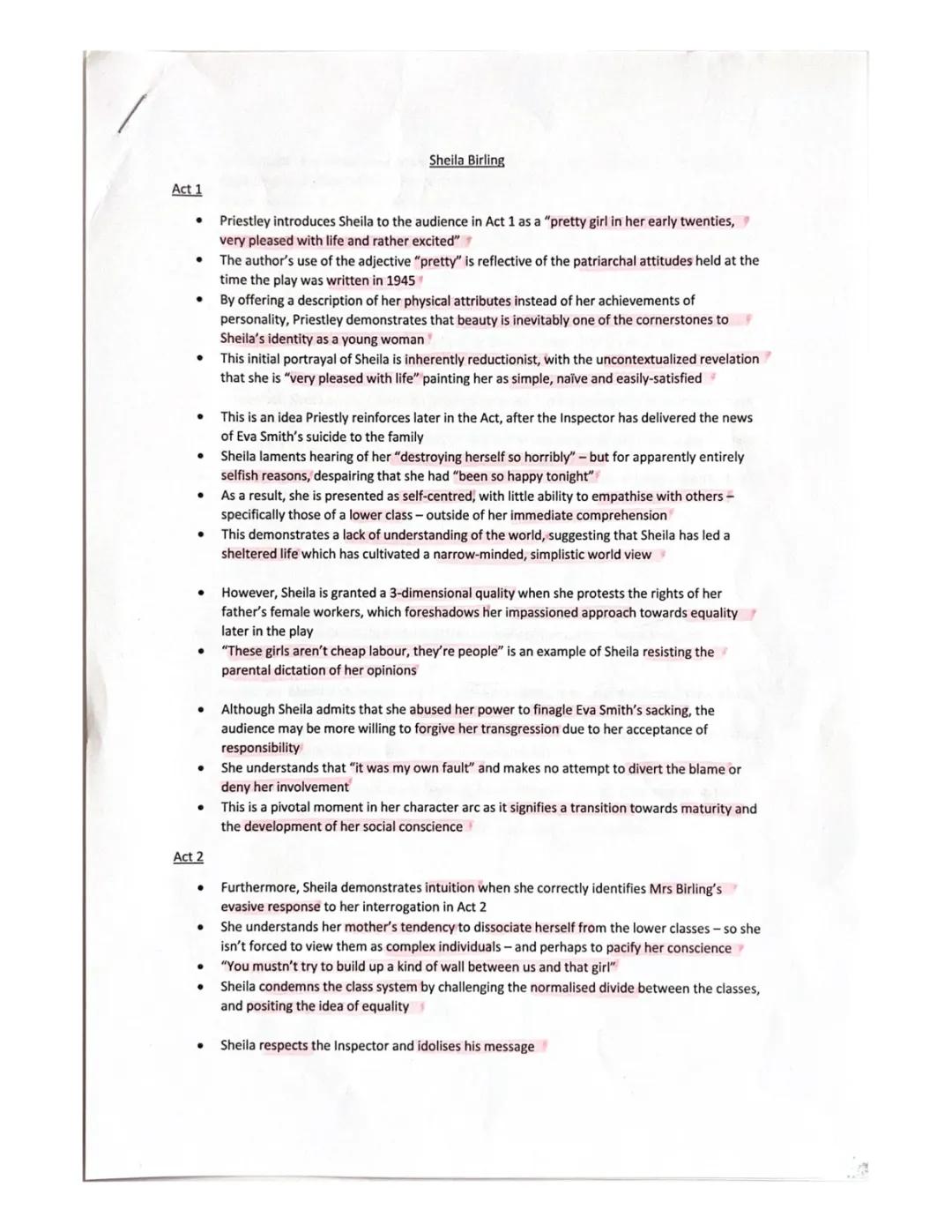 An Inspector Calls: Sheila Birling