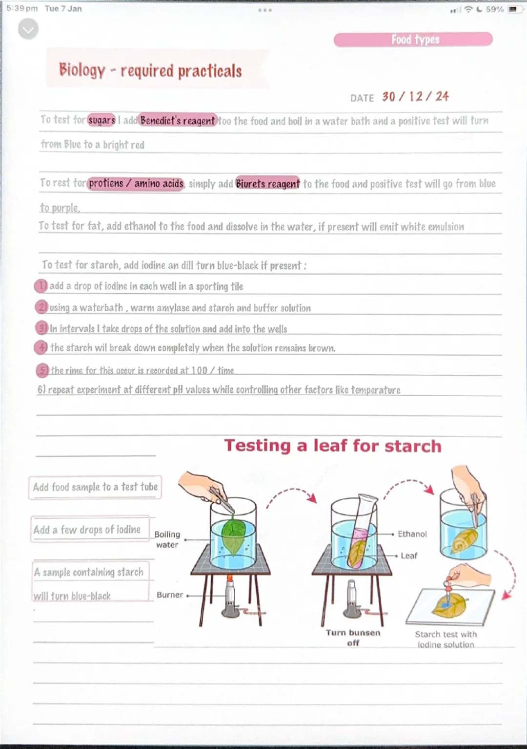 5:39 pm Tue 7 Jan
Microscopy
159%
Biology required practicals
1) collect a sample of the cell you wish
to observe.
remove the inner skin of 