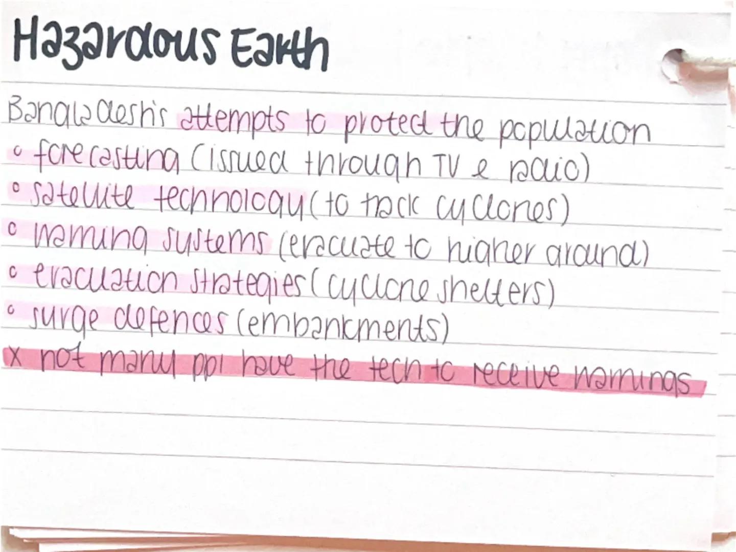 # Paper 1: Topic 1
Heat distributed by ① pressure differences and
② Ocean currents
① land & sea heat up differently
② cold, salty water sink