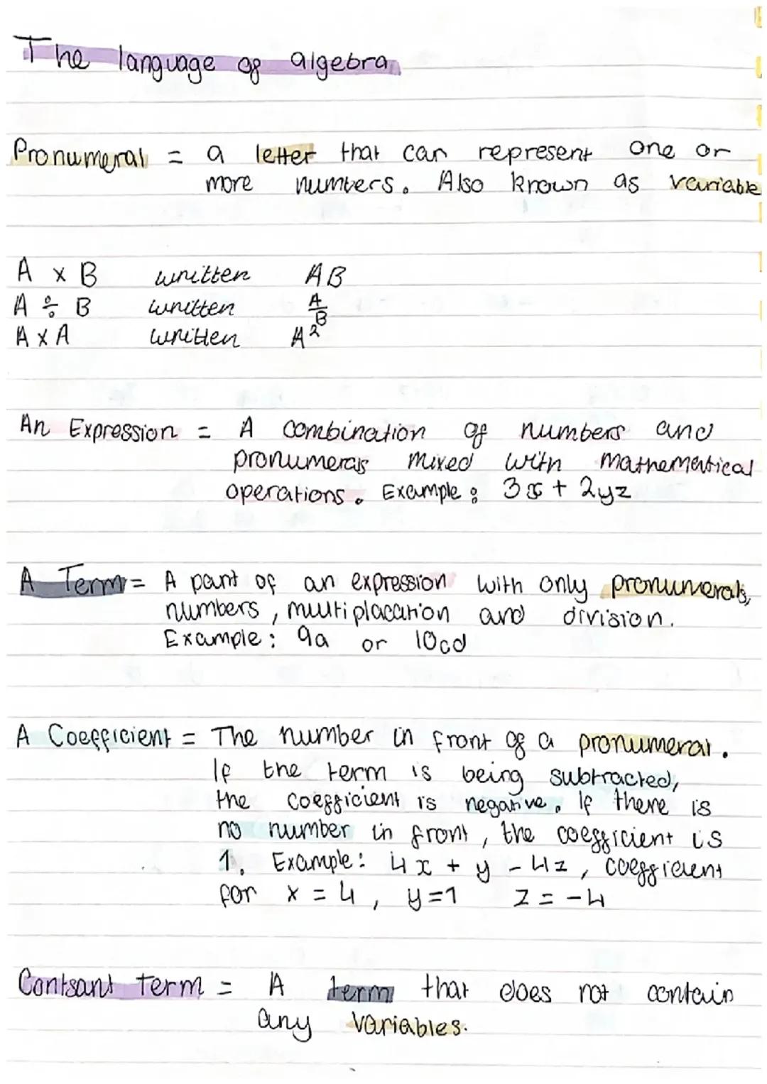 The Language of Algebra 