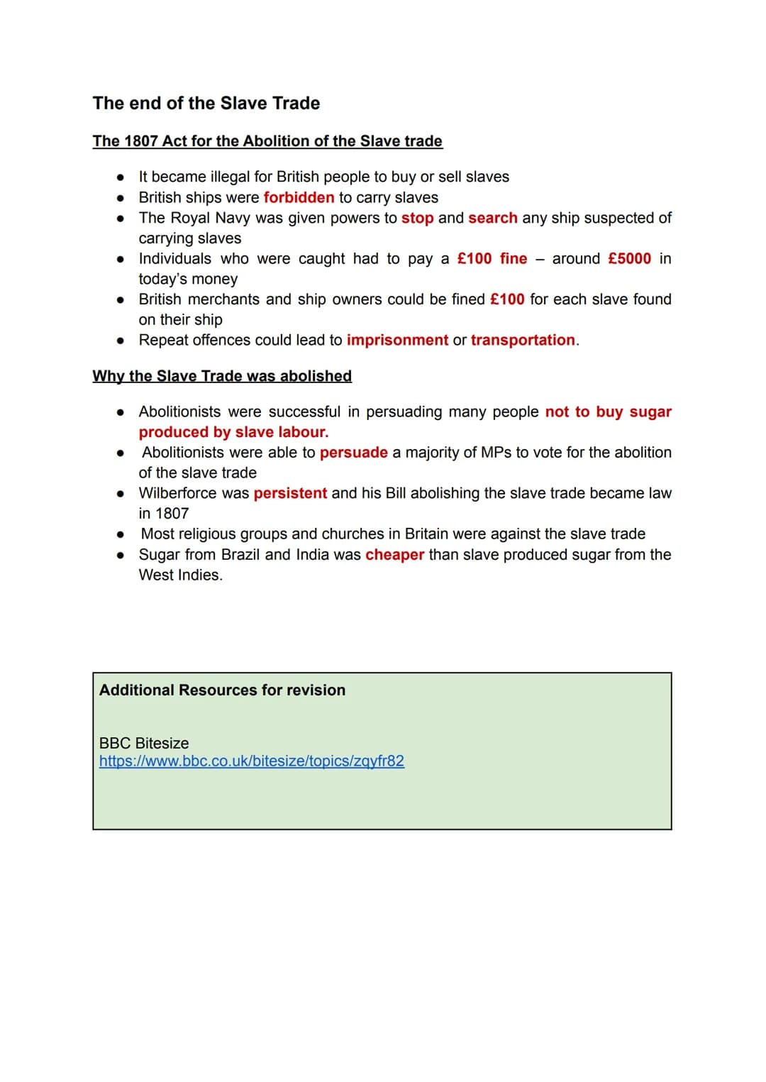 National 5 History Revision Notes
The Atlantic Slave Trade 1770-1807
NOT
MAN & The origins of the Atlantic Slave trade
Background
During the