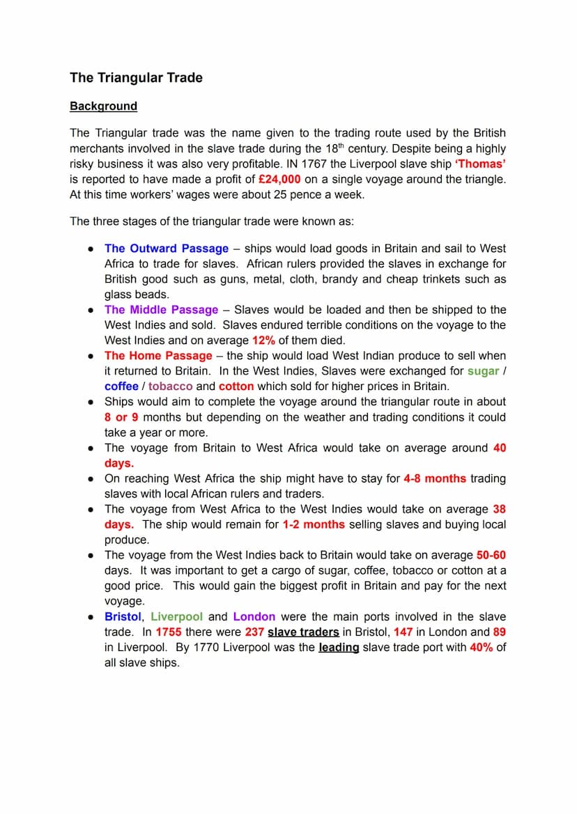 National 5 History Revision Notes
The Atlantic Slave Trade 1770-1807
NOT
MAN & The origins of the Atlantic Slave trade
Background
During the