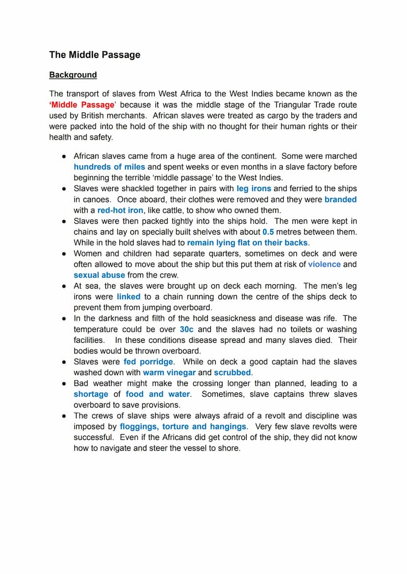 National 5 History Revision Notes
The Atlantic Slave Trade 1770-1807
NOT
MAN & The origins of the Atlantic Slave trade
Background
During the