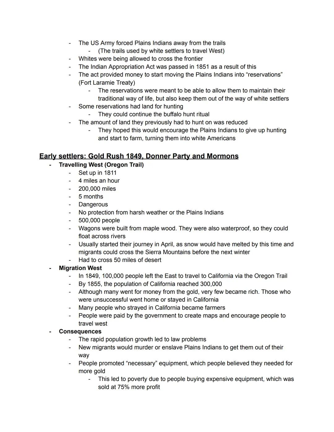 # Indian Way of Life

- Parts of the buffalo
    - Rawhide = shields
    - Tanned hides = robes, tipi covers, bags, shoes, leggings
    - In