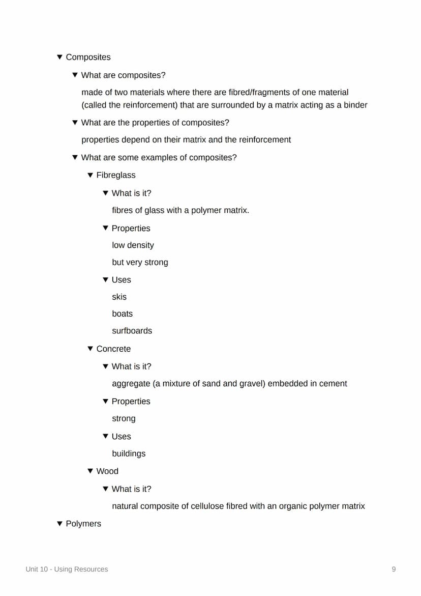 Unit 10 - Using Resources
4.10.1 Using the Earth's Resources and Obtaining
Potable Water
▼ What do humans use the Earth's resources for?
war
