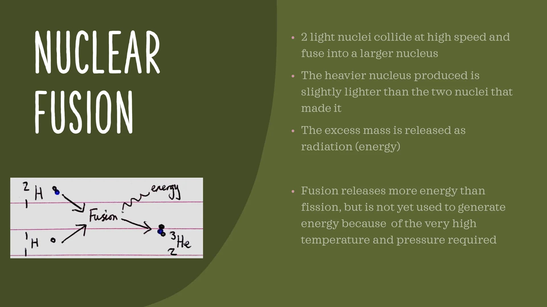 NUCLEAR FUSION AND FISSION NUCLEAR
FISSION
235
92
U
91.
7 36
Pon
Kr
143 Ba
56
zón
235 U
92
• Nuclear reaction used to release energy from la