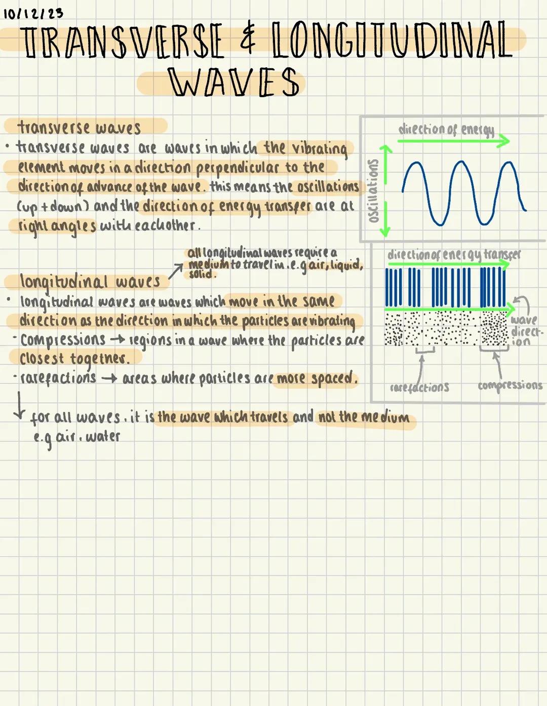 Transverse and Longitudinal Waves