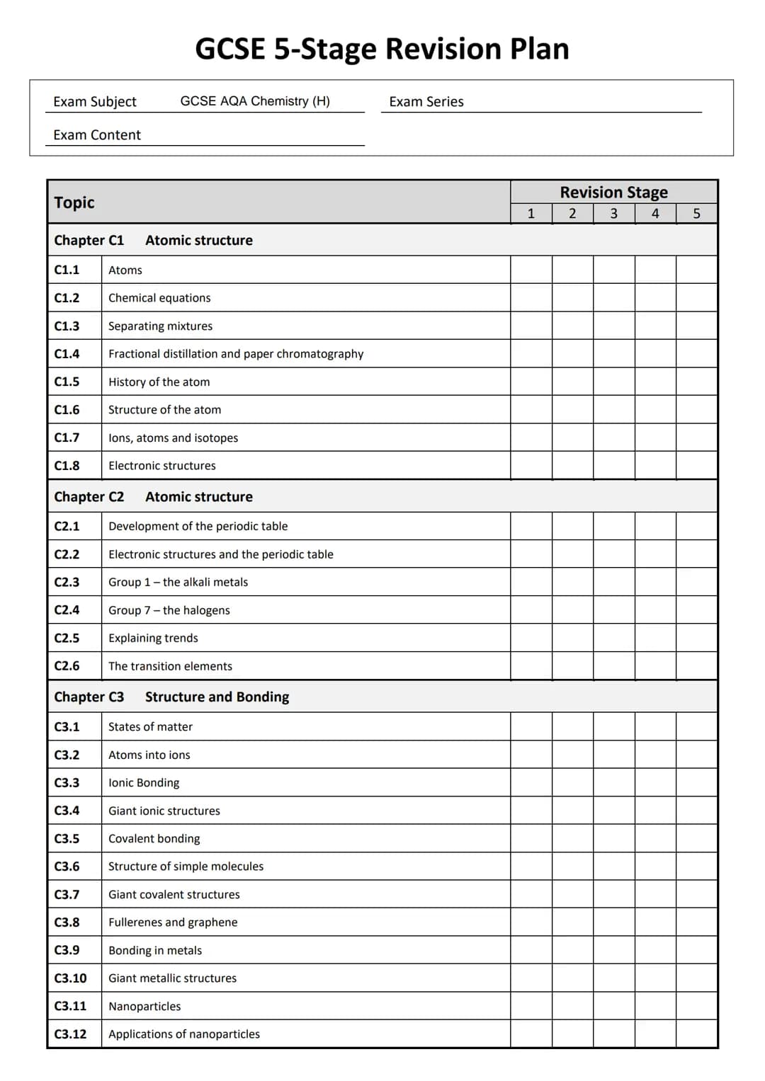 
<p>In order to structure your revision effectively, follow the guide below. It will provide you with a clear strategy for what to do and in