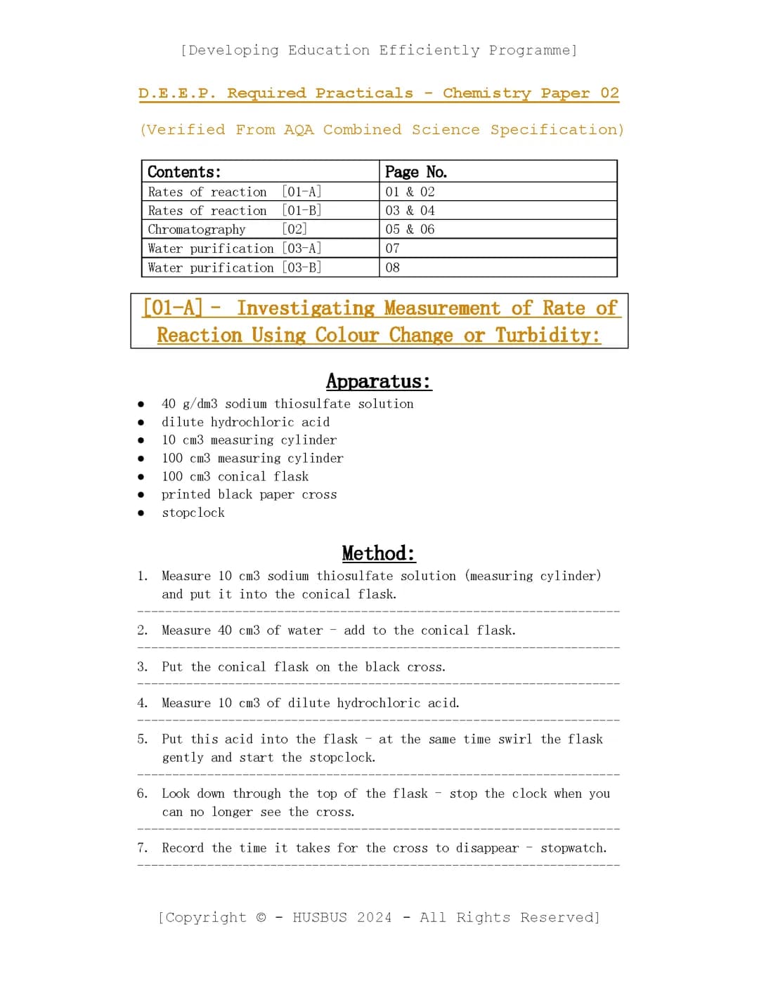 [Chemistry Paper 02 - D.E.E.P. Practicals]