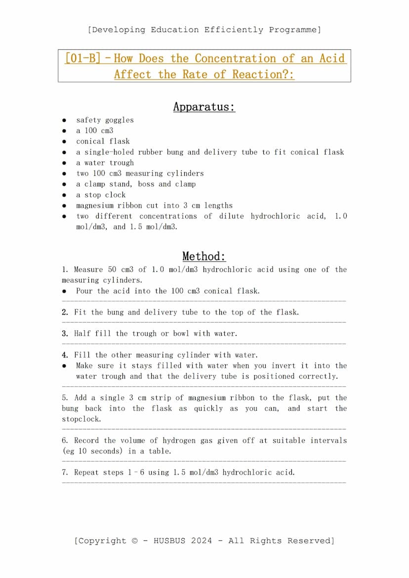 [Developing Education Efficiently Programme]
D.E.E. P. Required Practicals - Chemistry Paper 02
(Verified From AQA Combined Science Specific