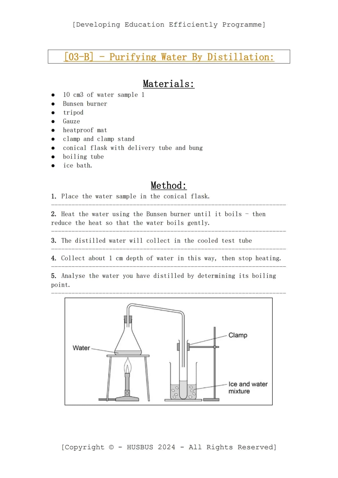 [Developing Education Efficiently Programme]
D.E.E. P. Required Practicals - Chemistry Paper 02
(Verified From AQA Combined Science Specific