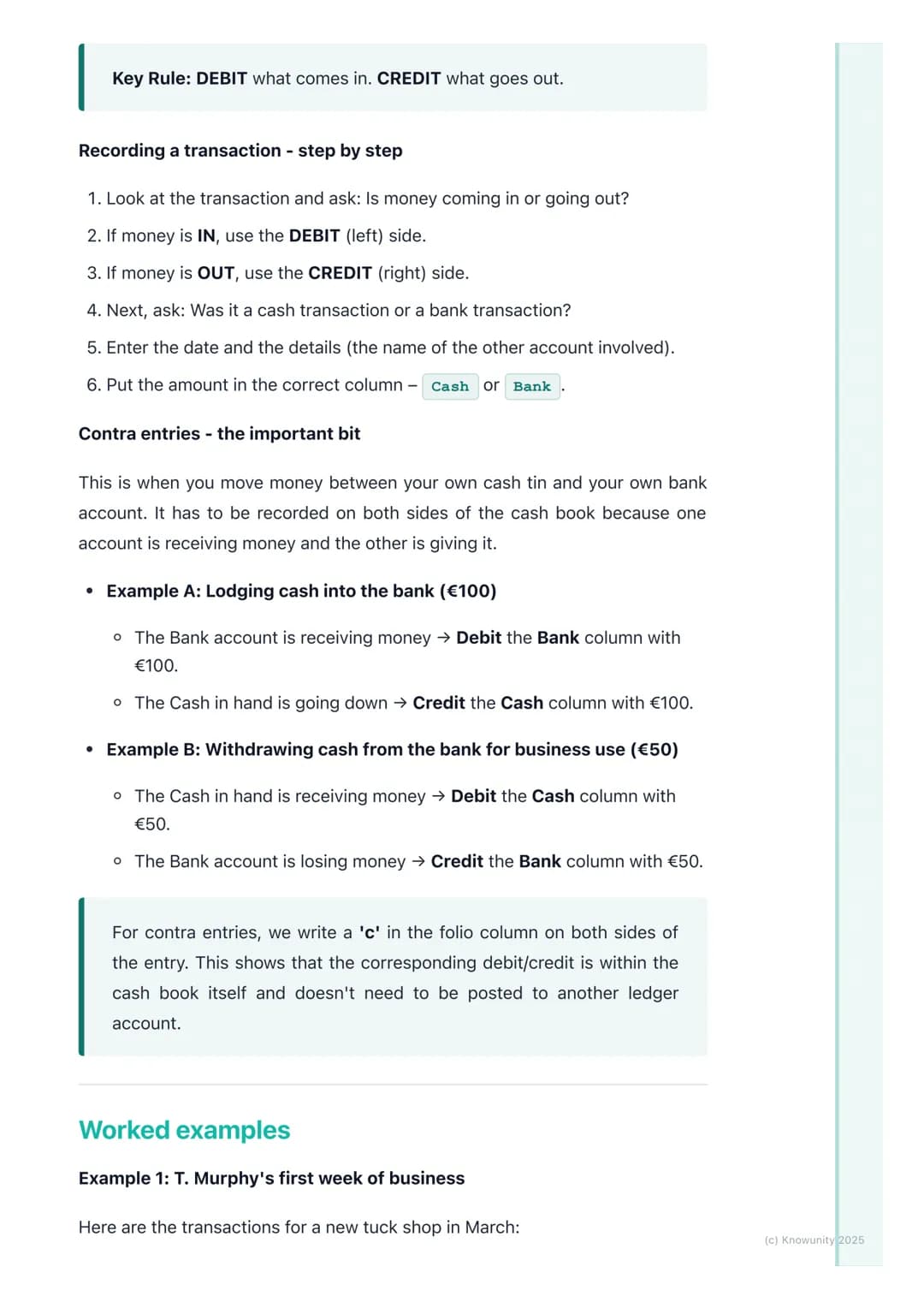 # The Cash Book (Two-Column)

What is a two-column cash book?

The cash book is one of the books of original entry. This means it's one of
t
