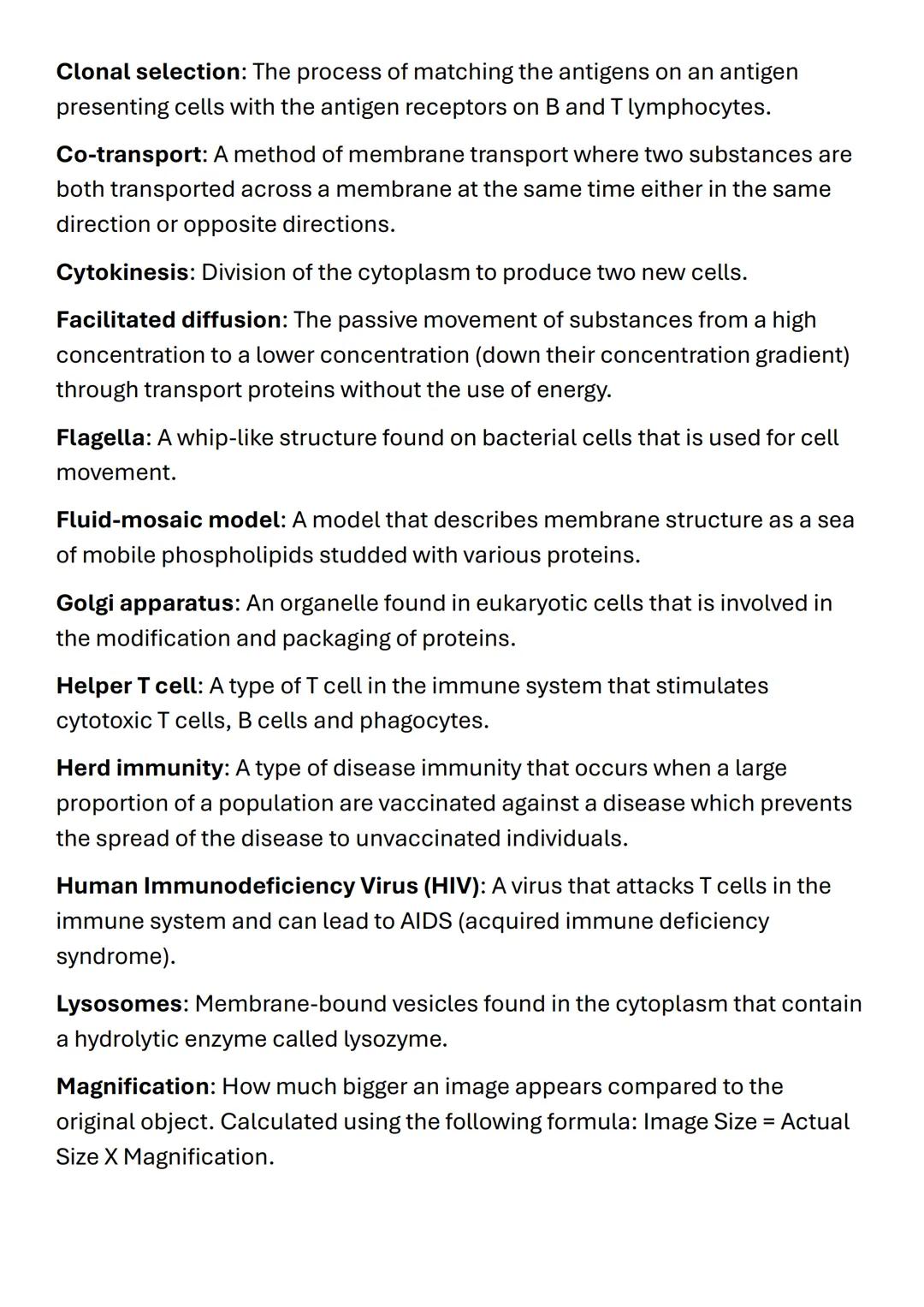 # AQA A-LEVEL BIOLOGY

# KEYWORDS

# TOPICS 1-8 # Topic 1 - Biological Molecules

Adenosine triphosphate (ATP): A molecule that acts as the 