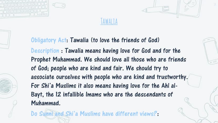 9
lan
THE 10 OBLIGATORY ACTS OF
SHIA ISLAM
O
H
7 2
all w
A
4
E
S P
z x
R
I ➜
₁2
Q
A
W
Z
D
R
C
V
U
8 N
M
K
0
L
SALAH
Obligatory Act: Salah
De