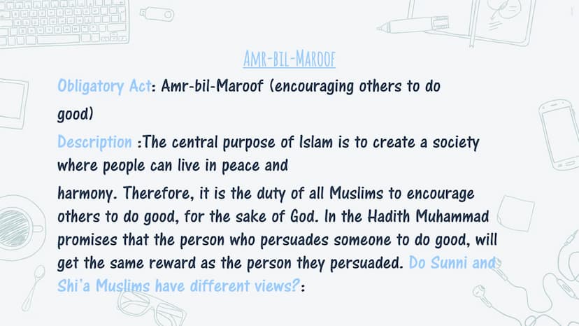 9
lan
THE 10 OBLIGATORY ACTS OF
SHIA ISLAM
O
H
7 2
all w
A
4
E
S P
z x
R
I ➜
₁2
Q
A
W
Z
D
R
C
V
U
8 N
M
K
0
L
SALAH
Obligatory Act: Salah
De