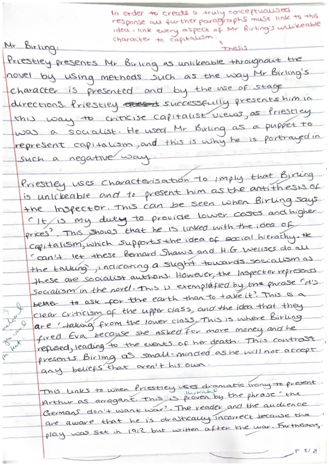 Why Mr Birling Isn't Nice and How Priestley Shows It
