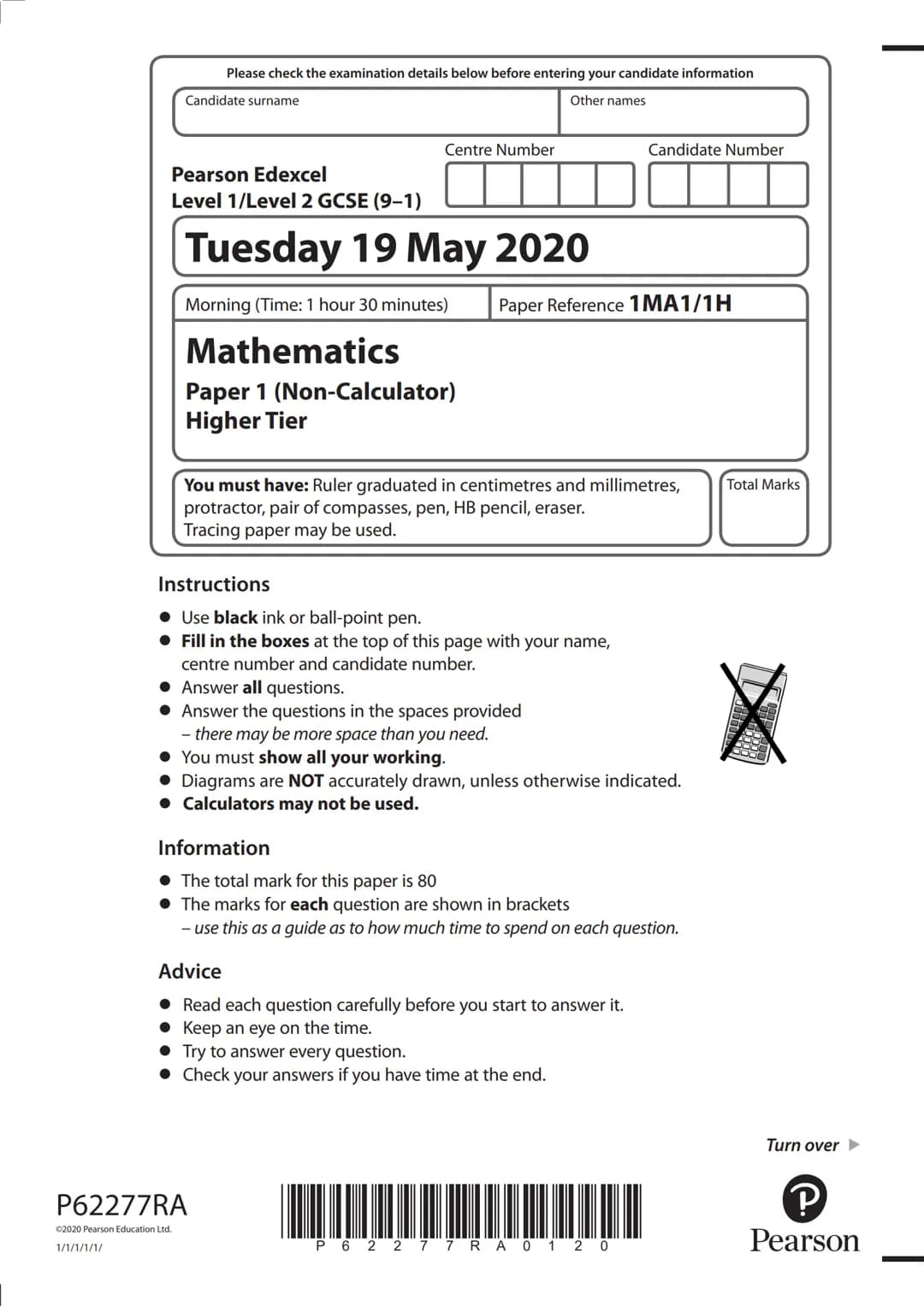 Please check the examination details below before entering your candidate information
Candidate surname
Other names
Centre Number
Pearson Ed