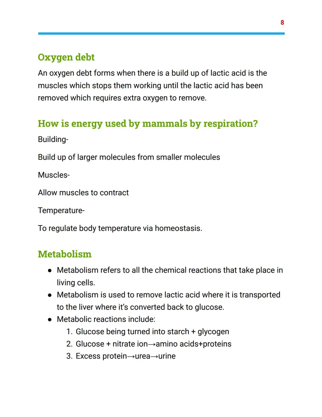 =
Bioenergetics
Biology Topic 2- AQA combined science
Photosynthesis
light
Carbon dioxide + Water → oxygen + glucose
6CO2 + 6H20 → 602 + C6H