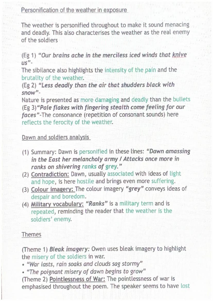 Exposure
Author: Wilfred Owen (1893-1918)
Power and conflict poetry Summary and context of exposure
Poem summary: The poem is written from t