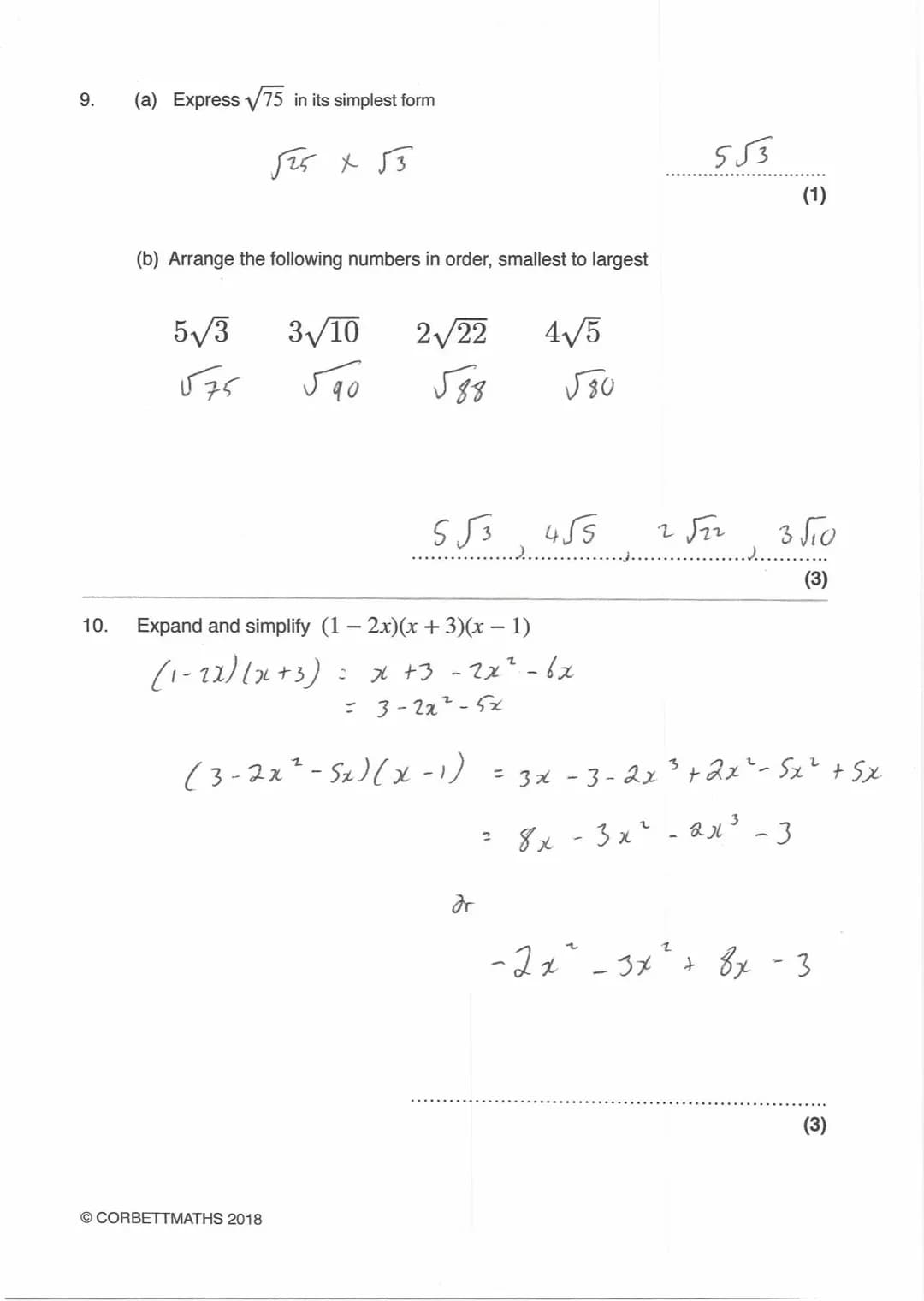 Name: SowTION S
GCSE 9-1
Practice Paper
Set A
Paper 1- Non Calculator
Equipment
1. A black ink ball-point pen.
2. A pencil.
3. An eraser.
4.