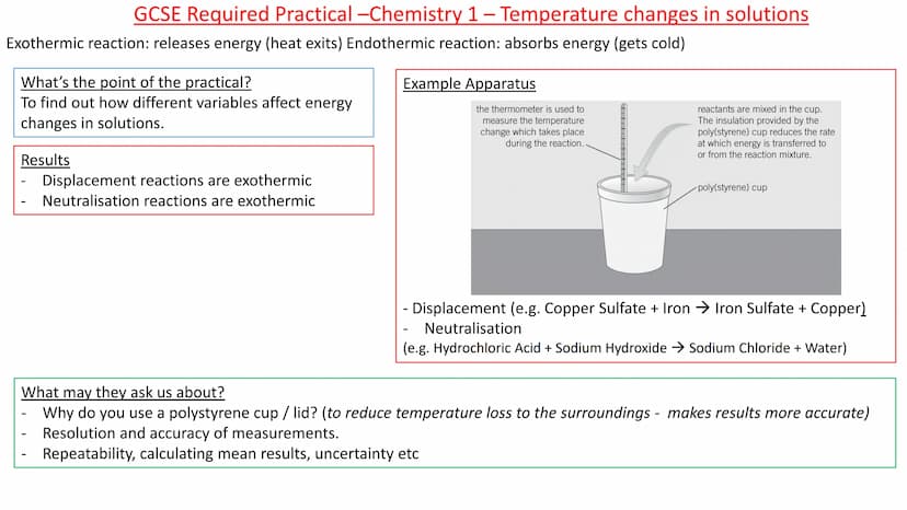 GCSE Required Practical -Chemistry 1 - Making a salt from a carbonate or oxide
insoluble: something that doesn't dissolve in water
Acid + me