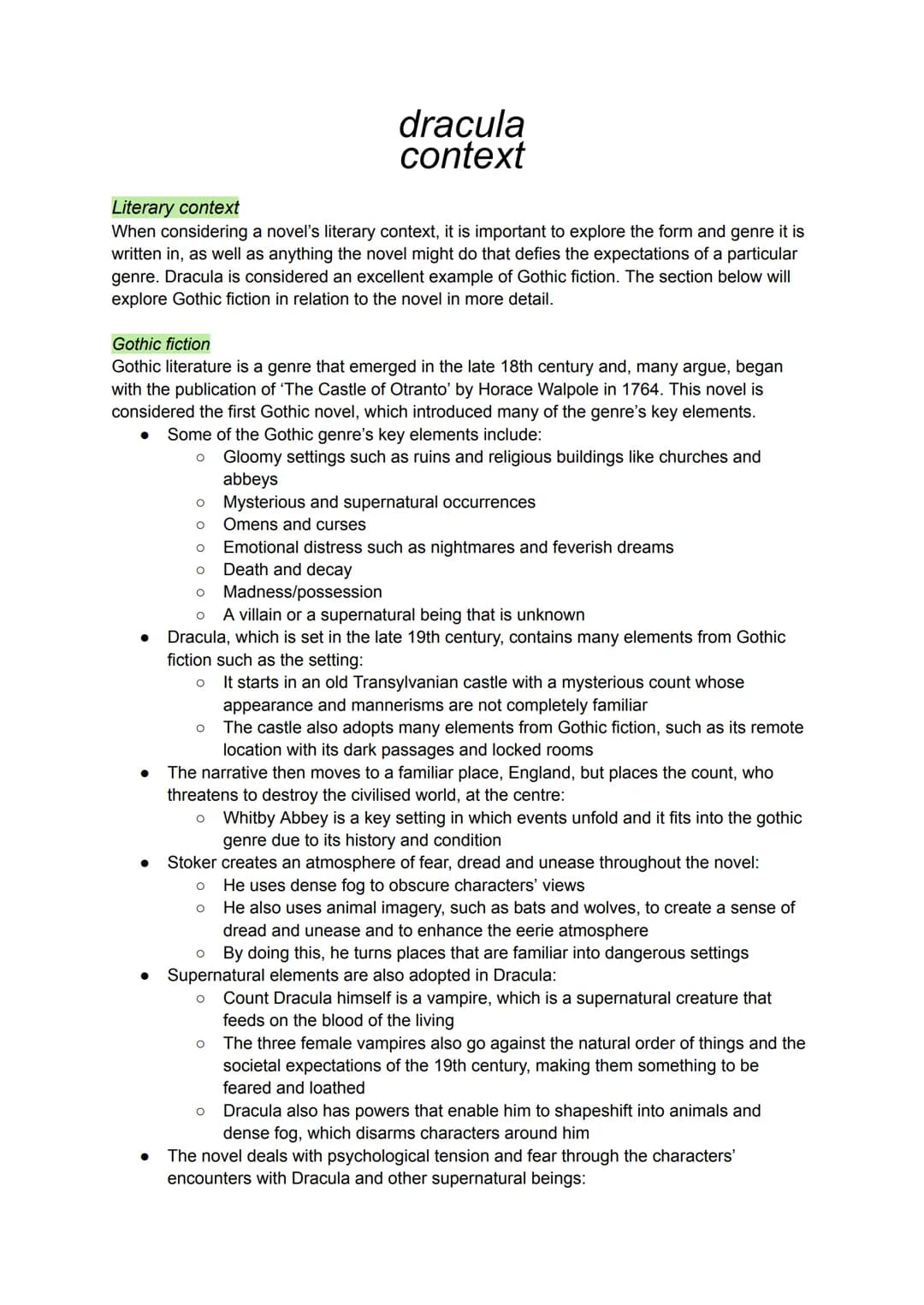 Literary context
When considering a novel's literary context, it is important to explore the form and genre it is
written in, as well as any