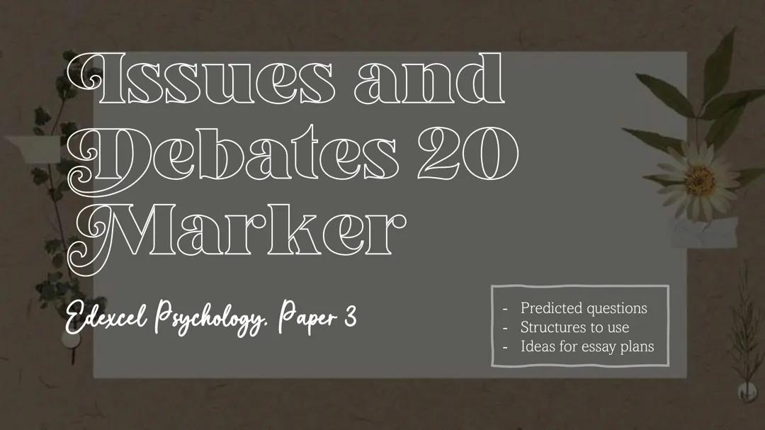 Your Guide to A Level Edexcel Psychology: Model Answers, Past Papers, and Essay Tips!