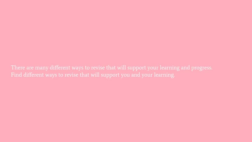 How To Revise There are many different ways to revise that will support your learning and progress.
Find different ways to revise that will 