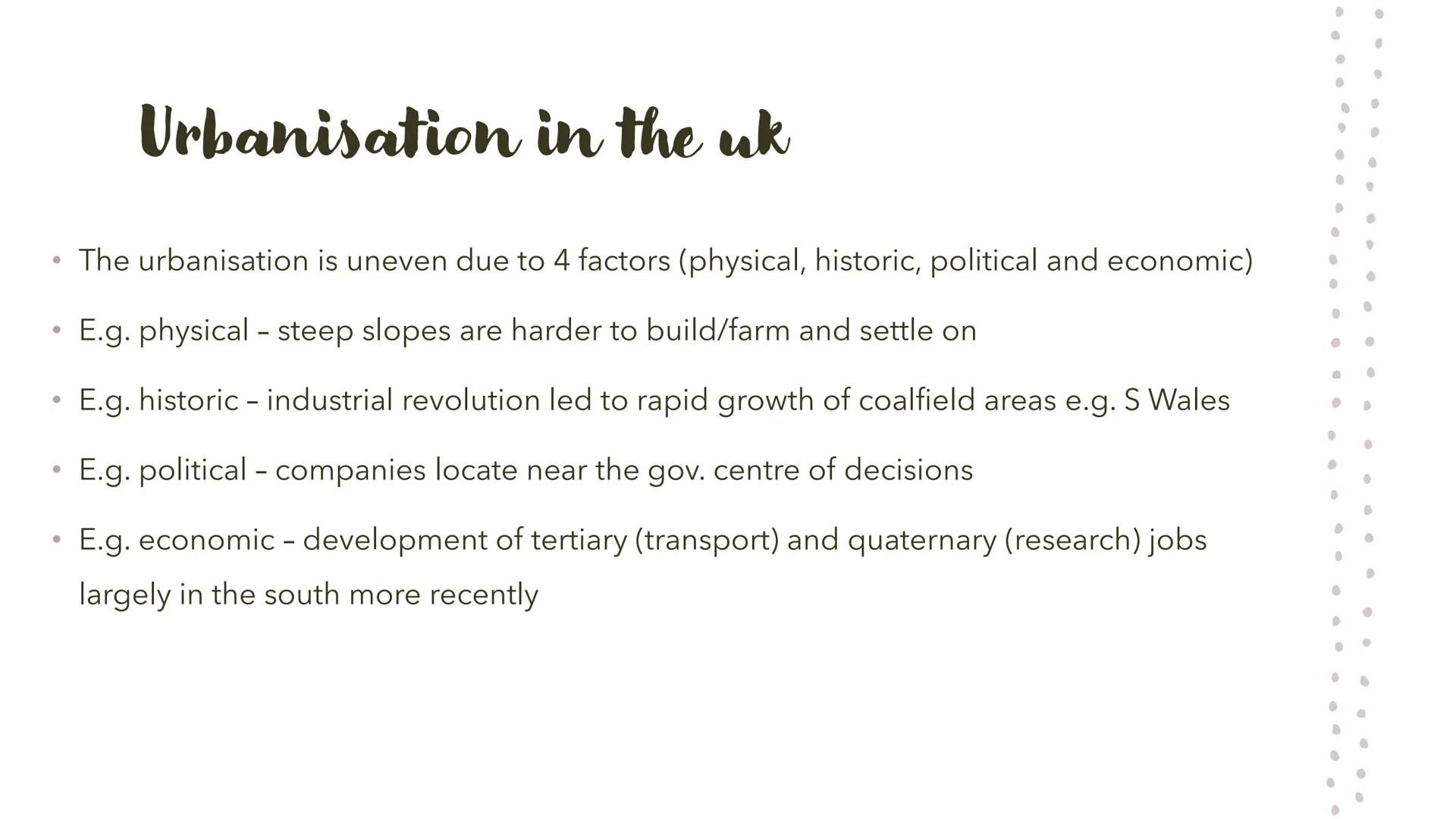 # Changing cities Key key terms

• Developed (MEDC) - wealthy countries

• Developing/emerging (LEDC) - less wealthy countries

• Urbanisati