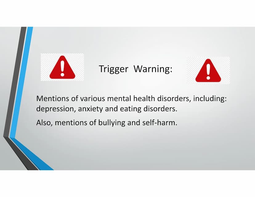 Mental health
disorders.
Don't get me started on what this
leads to!!! Trigger Warning:
Mentions of various mental health disorders, includi