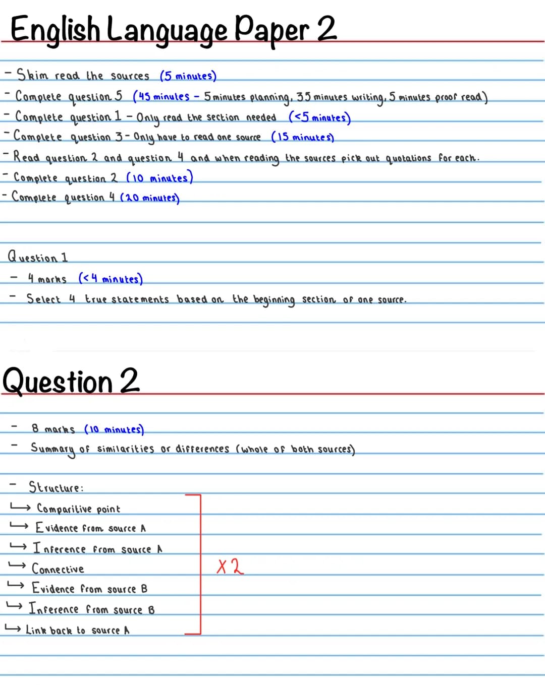 
<h2 id="howtomanageyourtimeefficiently">How to Manage Your Time Efficiently</h2>
<p>When approaching English Language Paper 2, it's importa