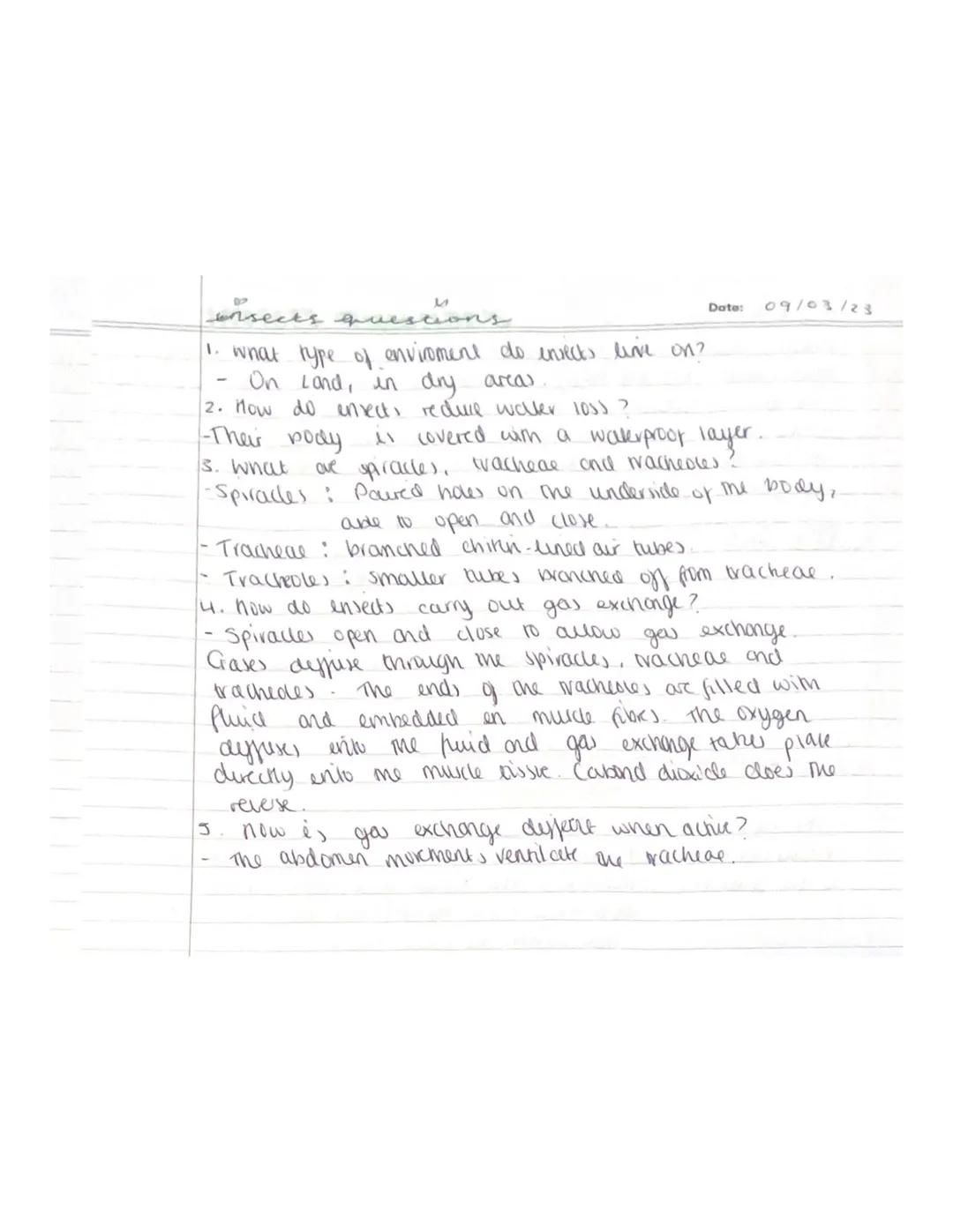 # 2-2 Adaptalions for
Gas Exchange.
Date: 02/02/23
*   the movement of water particles onrough a wemembrane s
known a Osmors
*   Diffusion i