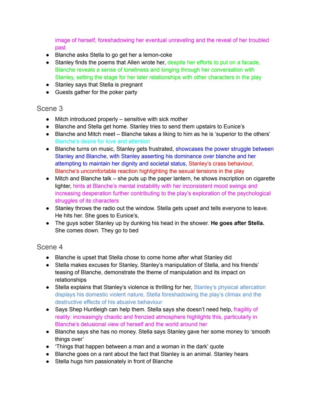 Key Themes:
● Bitterness
• Conflicting desires
● Marital conflict
• Loneliness
• Longing/desire
Relationships
●
A Streetcar Named Desire
Gen