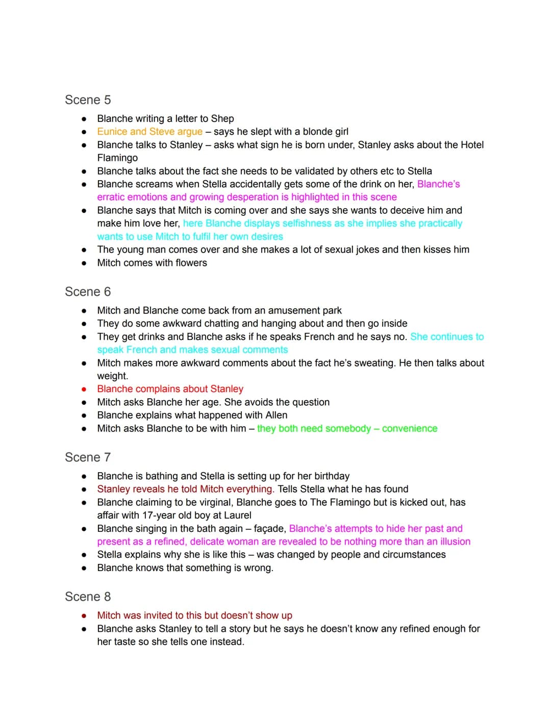 Key Themes:
● Bitterness
• Conflicting desires
● Marital conflict
• Loneliness
• Longing/desire
Relationships
●
A Streetcar Named Desire
Gen