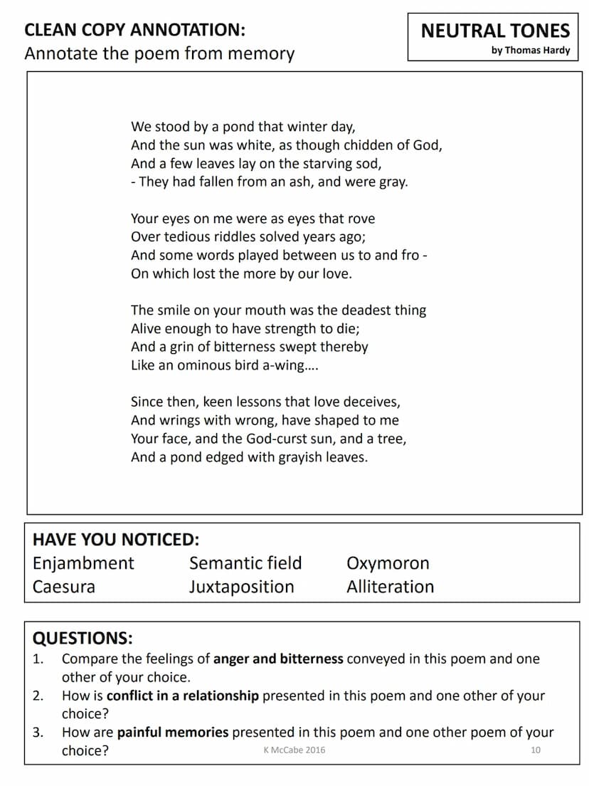 Love
Relationships
AQA POETRY ANTHOLOGY
LITERATURE PAPER 2
Y11
GUIDE BOOK How to use this guide:
This guide to the 15 poems in the AQA Antho