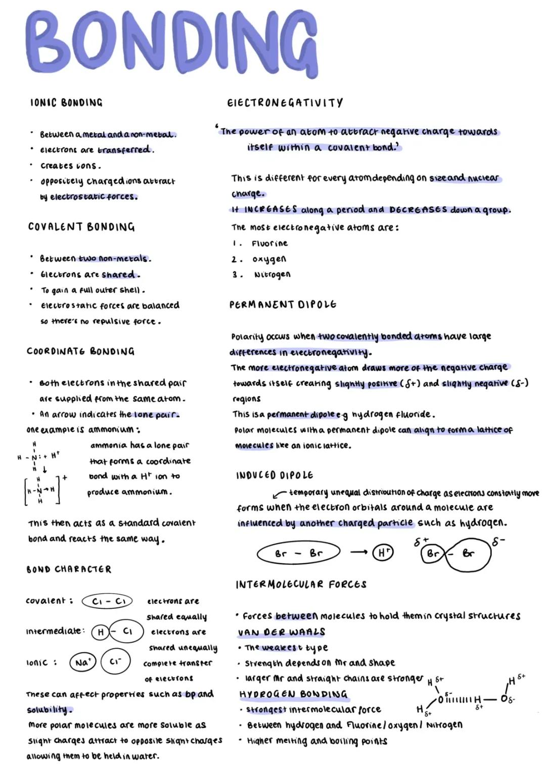 Understanding Chemistry: Coordinate Bonding and Electronegativity