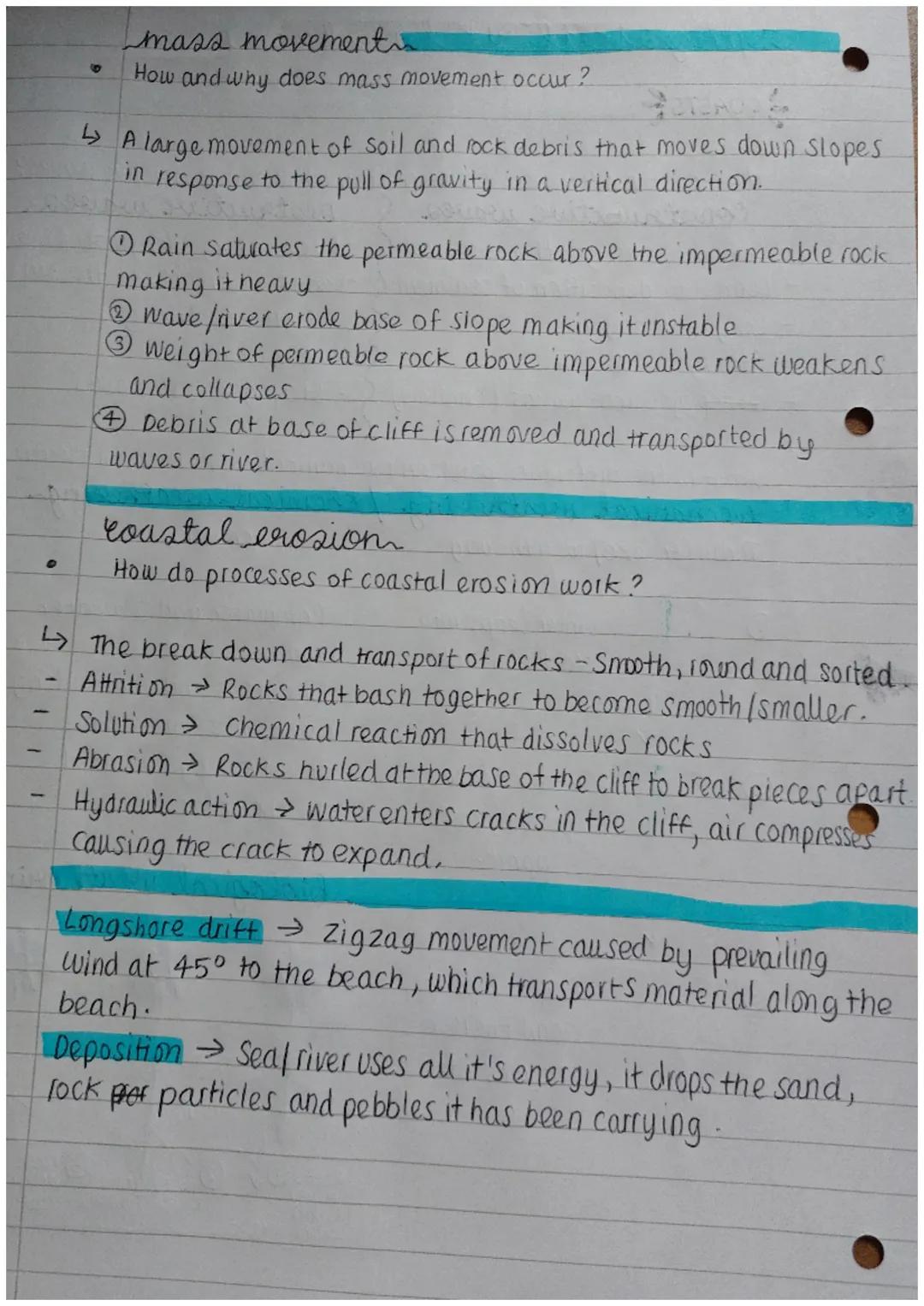 # physical uk landscapes
COASTS
What are the differences between constrictive and destructive waves?
Constructive waves Destructive waves
- 