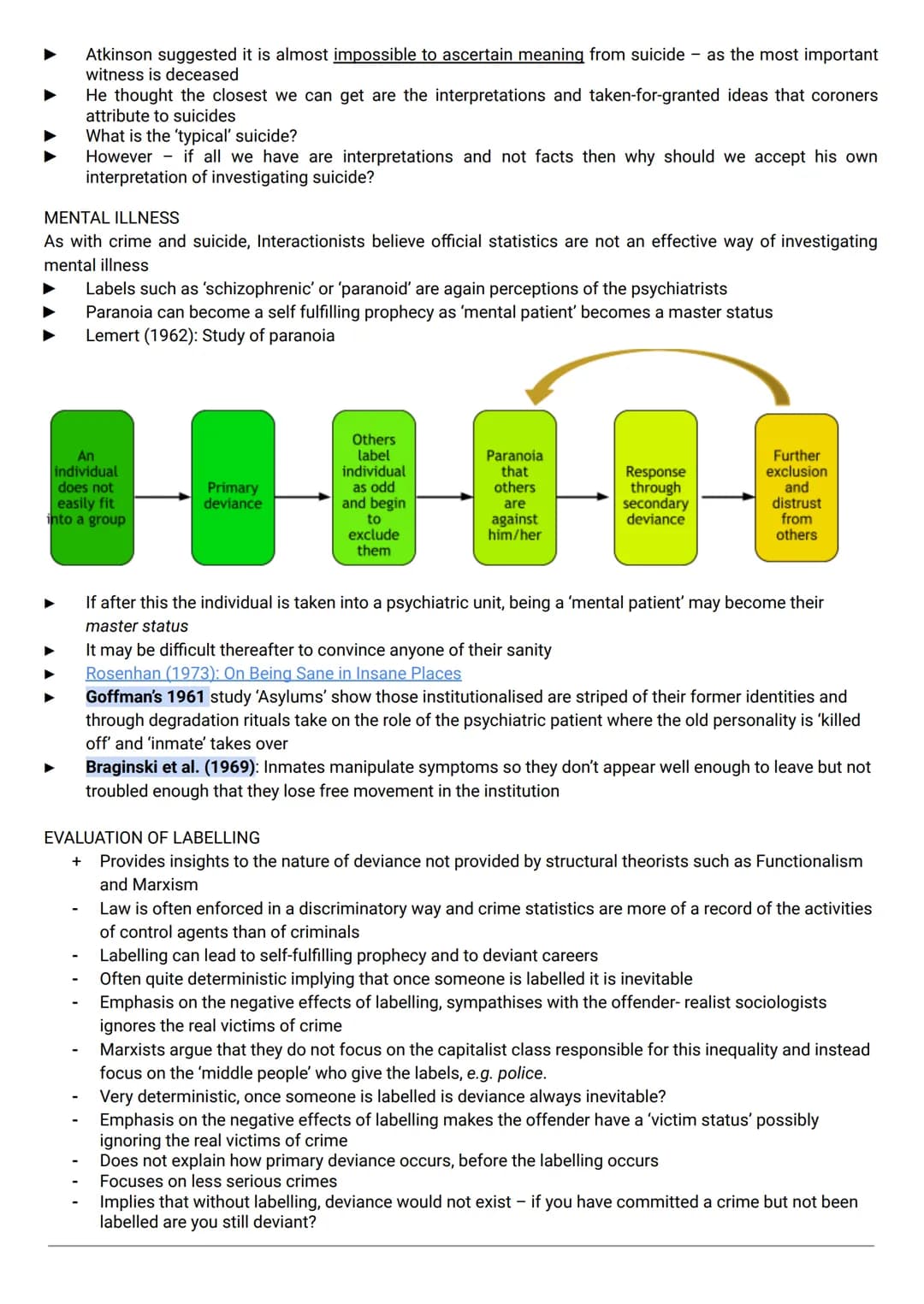 LESSON 4
.
→ Emphasises the role of human agency as opposed to the deterministic view of functionalist and
subcultural theories
→BECKER: Cri