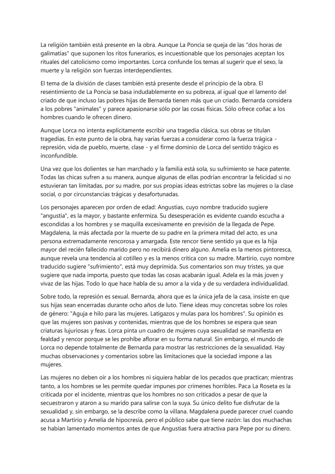 PRIMER ACTO
Lorca era un poeta cuya vertiente lírica trabajaba contra la estructura dramática en sus obras, y
un dramaturgo cuya poesía busc