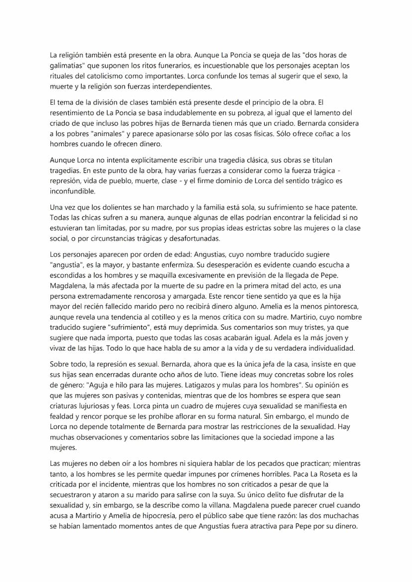 PRIMER ACTO
Lorca era un poeta cuya vertiente lírica trabajaba contra la estructura dramática en sus obras, y
un dramaturgo cuya poesía busc
