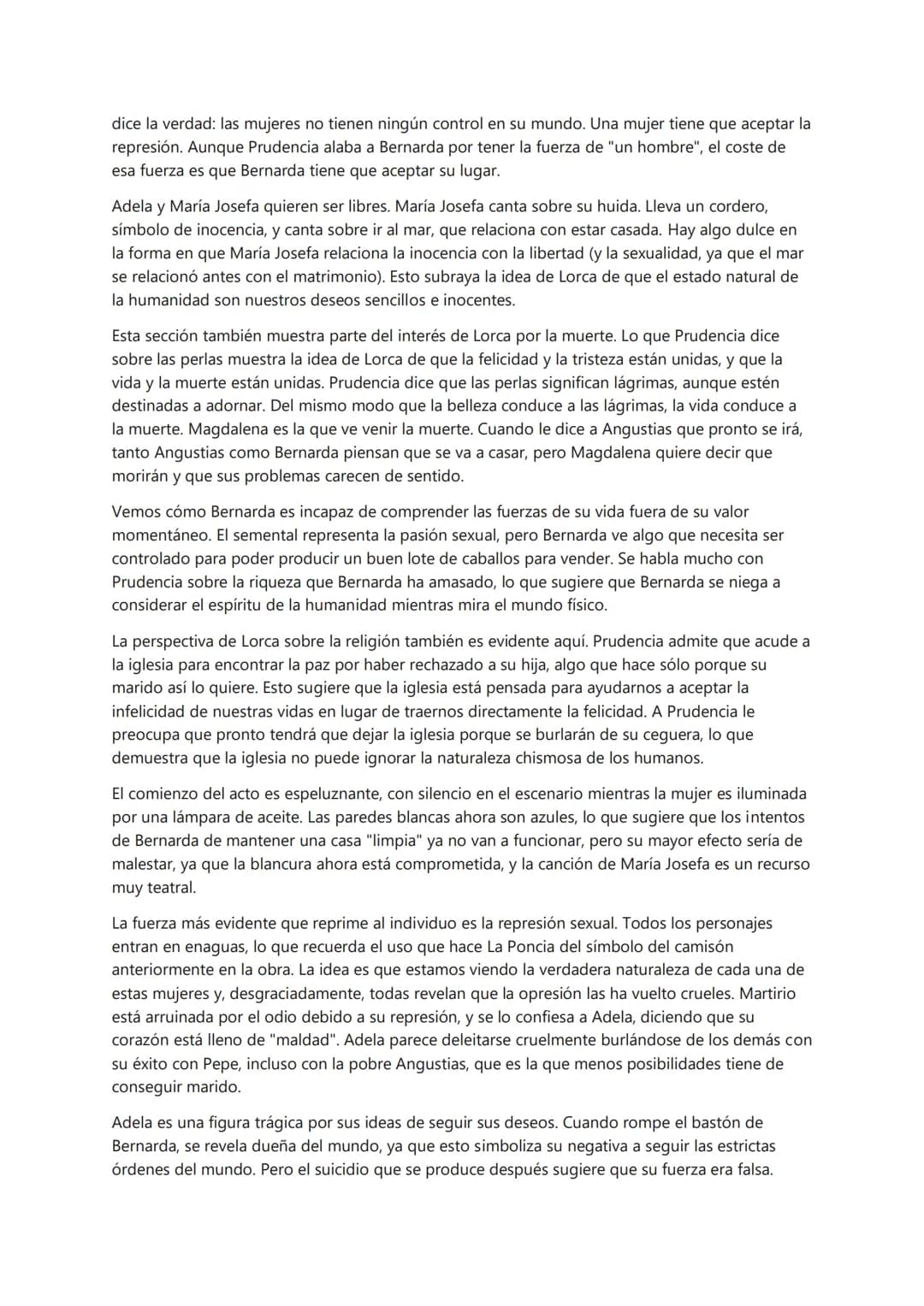 PRIMER ACTO
Lorca era un poeta cuya vertiente lírica trabajaba contra la estructura dramática en sus obras, y
un dramaturgo cuya poesía busc