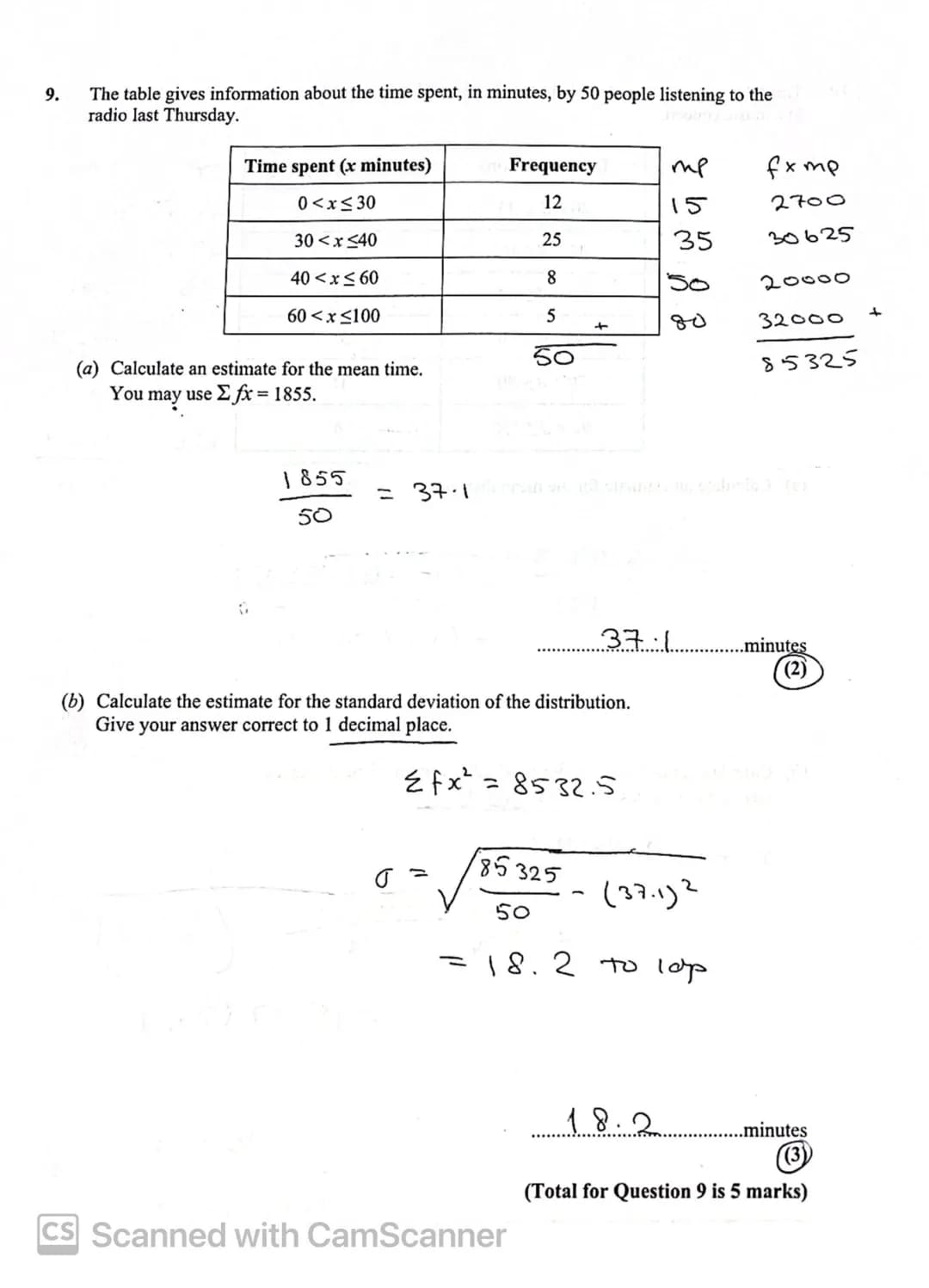 Higher tier
The formulae sheet shown below lists the formulae that students should to be able to use but
need not memorise. This formulae sh
