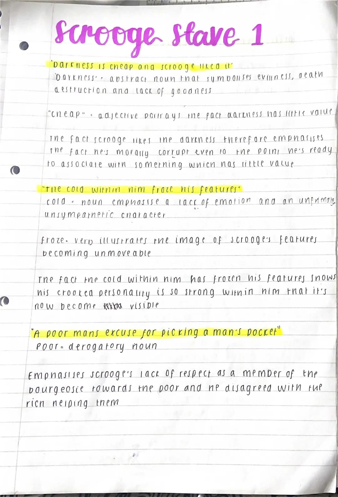 AQA: A Christmas Carol - Scrooge Stave 1 grade 9 analysis
