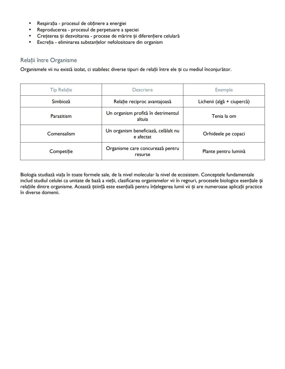 # Biologie - Note de Studiu pentru Clasa a IX-a

Introducere în Biologie

Biologia este știința care studiază viața și organismele vii. Acea